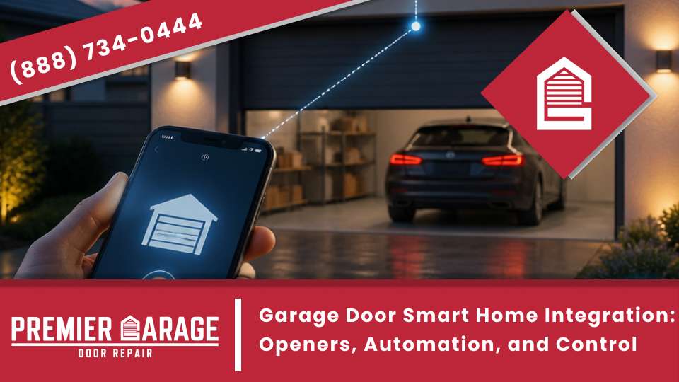 A garage door smart home uses a smart garage door opener, garage door automation, and garage door app control installed near you.
